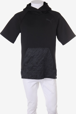 PUMA Sweatshirt & Zip-Up Hoodie in XXL in Black: front