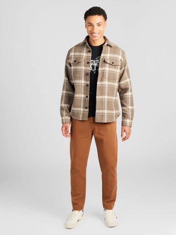 SELECTED HOMME Regular Fit Hemd 'PABLO' in Beige