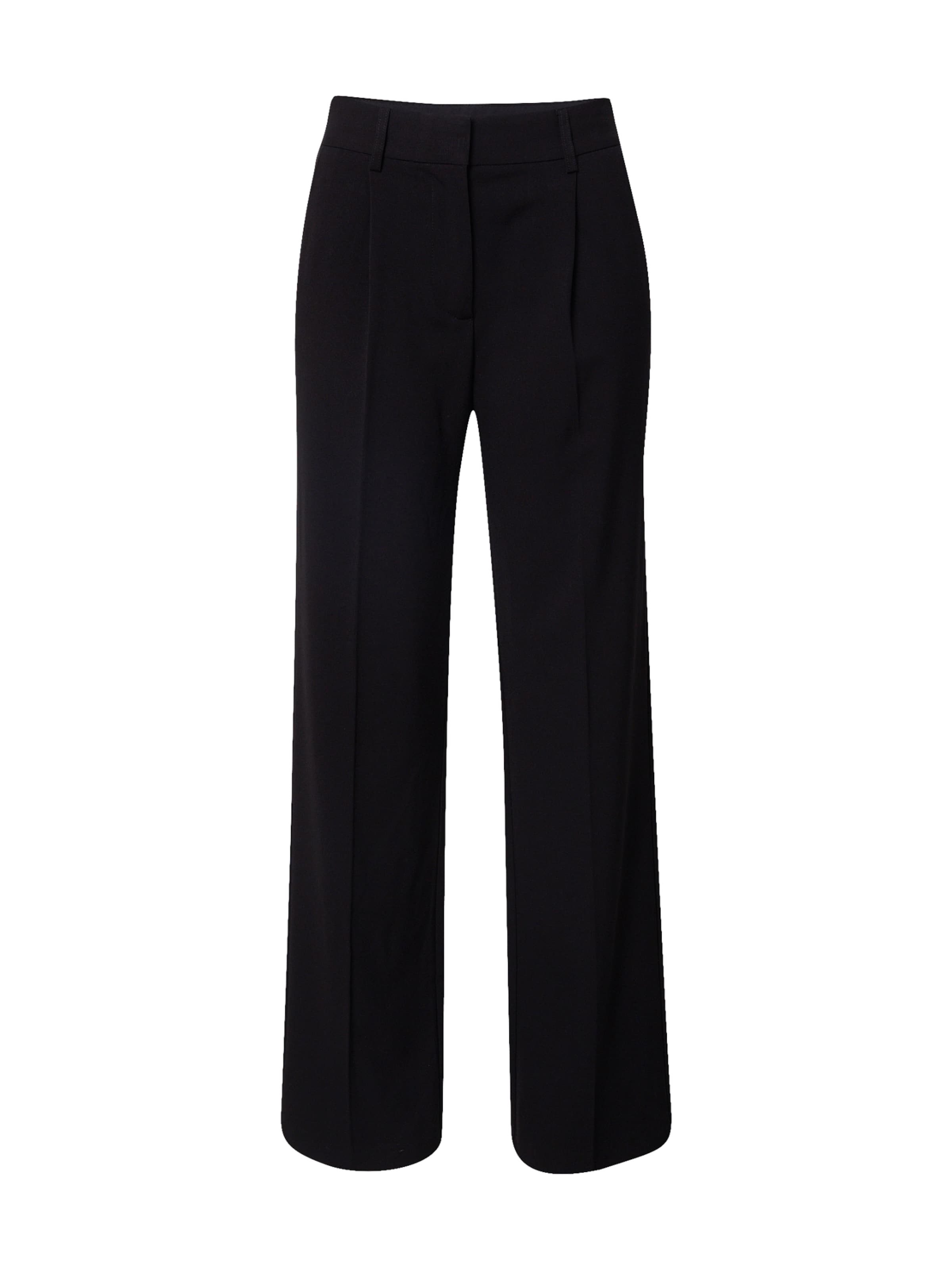 Soft Rebels Loose fit Trousers with creases 'Vilja' in Black: front