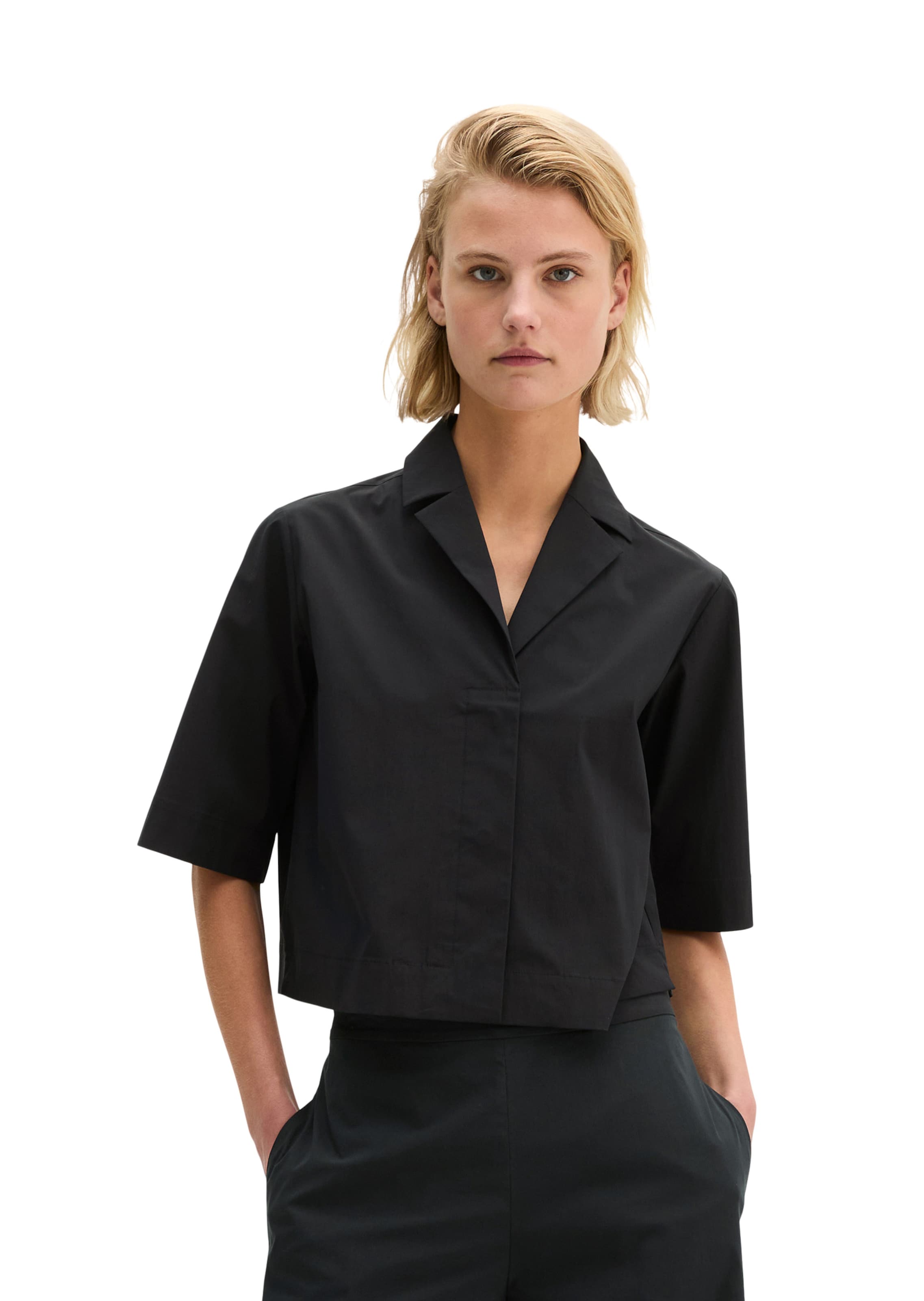 Marc O'Polo Blouse in Zwart: voorkant