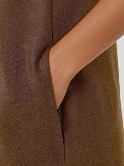 Hiccup Robe en marron, Vue avec produit