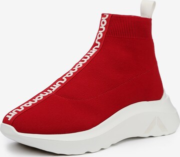 MONOSUIT High-Top Sneakers 'Let's Dance' in Red: front