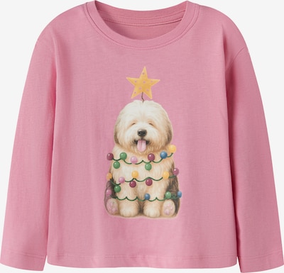 NAME IT Shirt 'NMFVosmas' in 92 in beige / gelb / dunkelgrün / eosin, Produktansicht