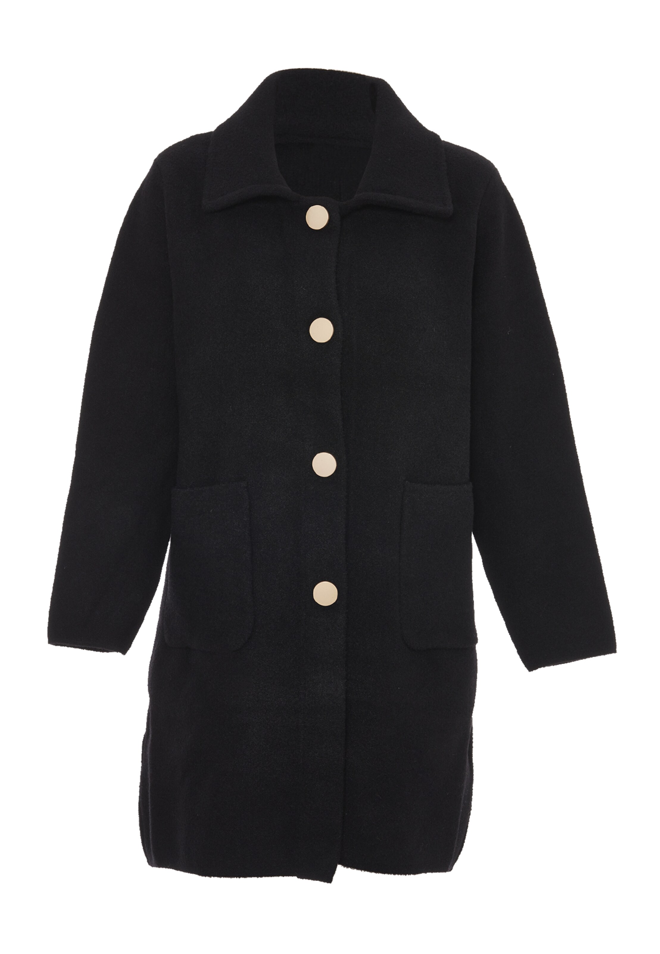 CELOCIA - Sobretudo de malha em preto: frente