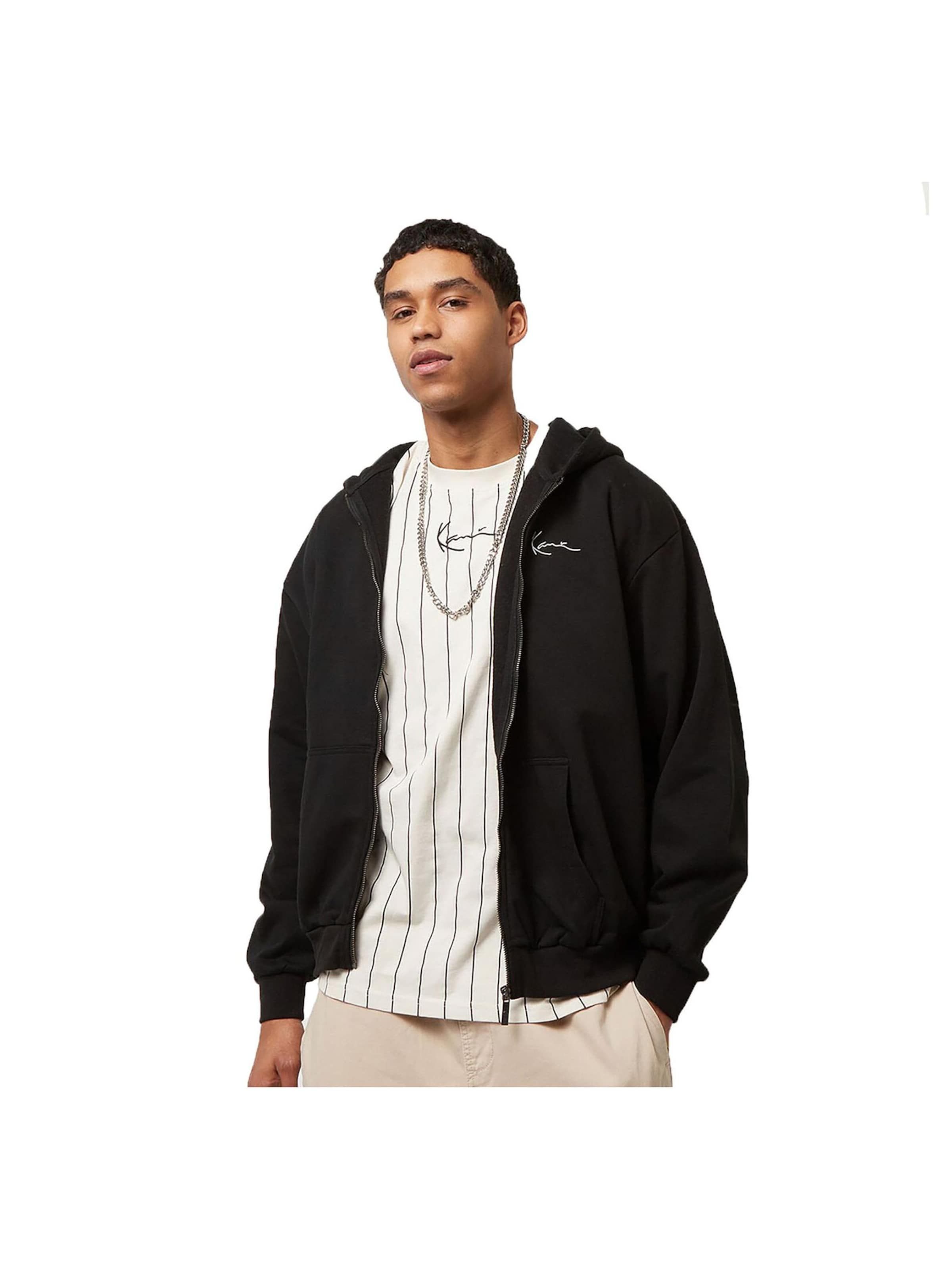 Karl Kani Μπλούζα φούτερ 'Signature Essential' σε μαύρο: μπροστά