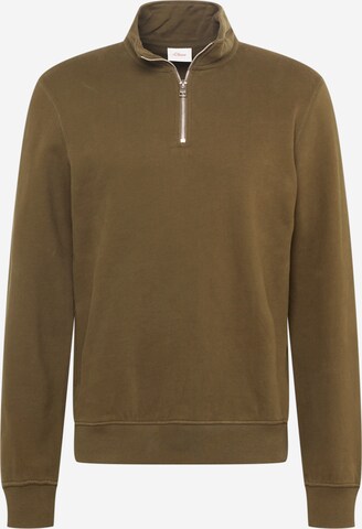 s.Oliver Sweatshirt in Groen: voorkant