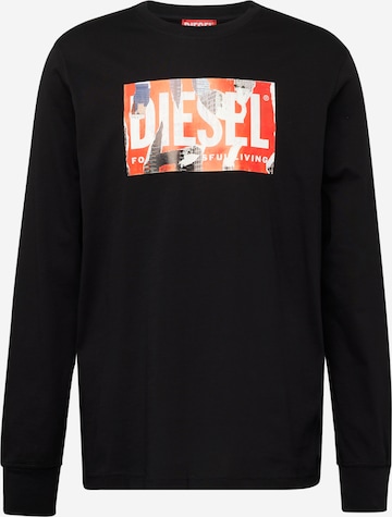 DIESEL Shirt 'JUST' in Black: front