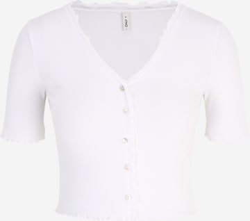 Only Petite T-shirt 'LAILA' i vit: framsida