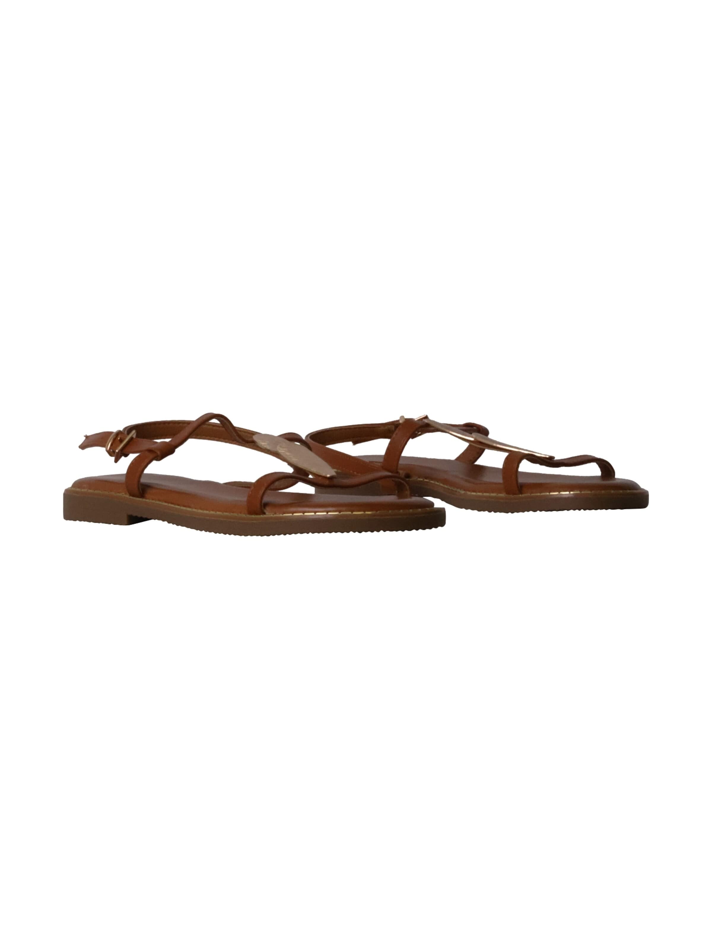 Sandalo 'Flache Riemchensandalen von Loevah Paris' di Super Mode in marrone
