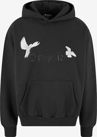 Sweat-shirt Dropsize en noir : devant