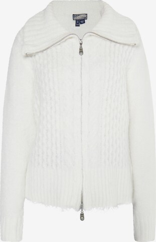 DreiMaster Vintage Knit cardigan 'Altiplano' in White: front