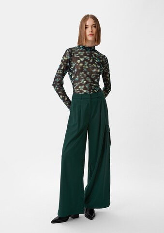 comma casual identity Wide leg Trousers in Green: front