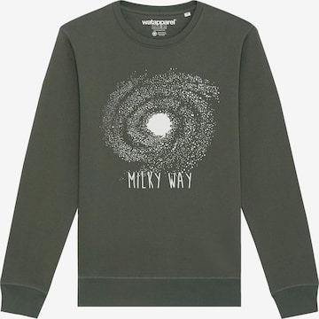 Watapparel Sweatshirt ' Milky way ' in Groen: voorkant