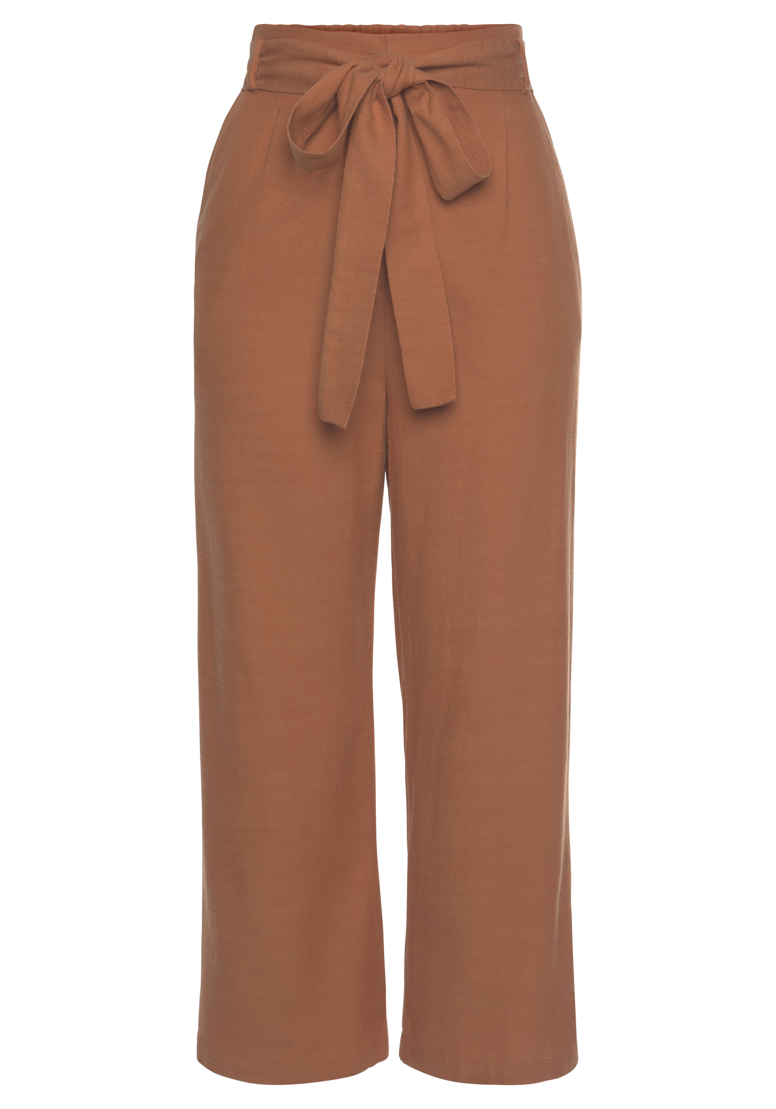 LASCANA Pantaloni con pieghe in Arancione Scuro 
