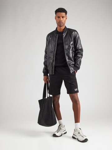 Loosefit Pantalon EA7 Emporio Armani en noir