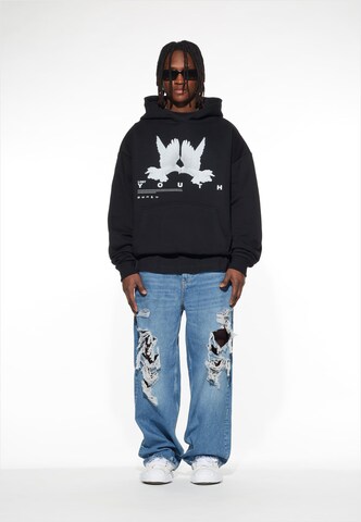 Lost Youth Sweatshirt 'Dove' in Black: front