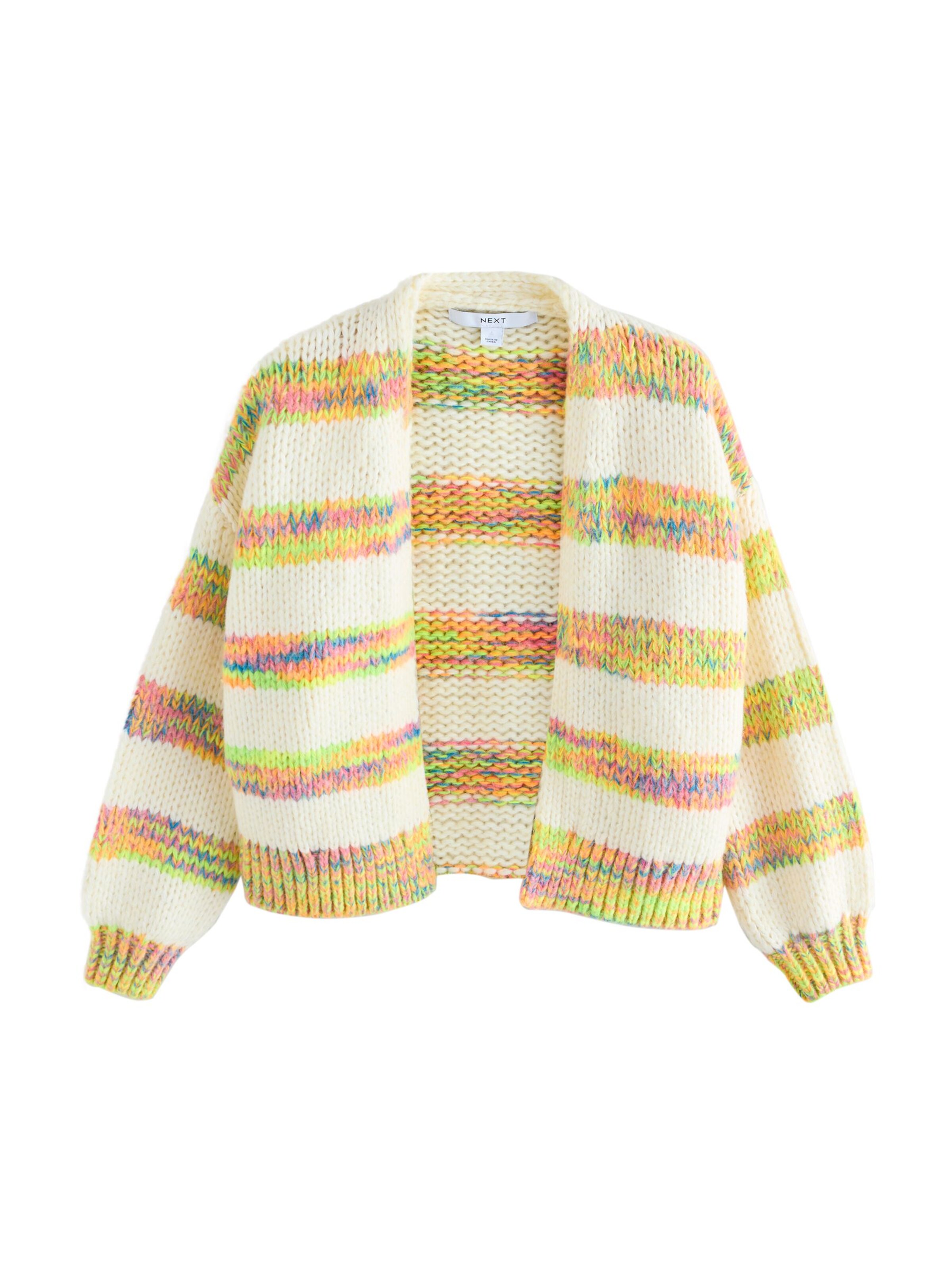 Next Knit Cardigan in Beige: front