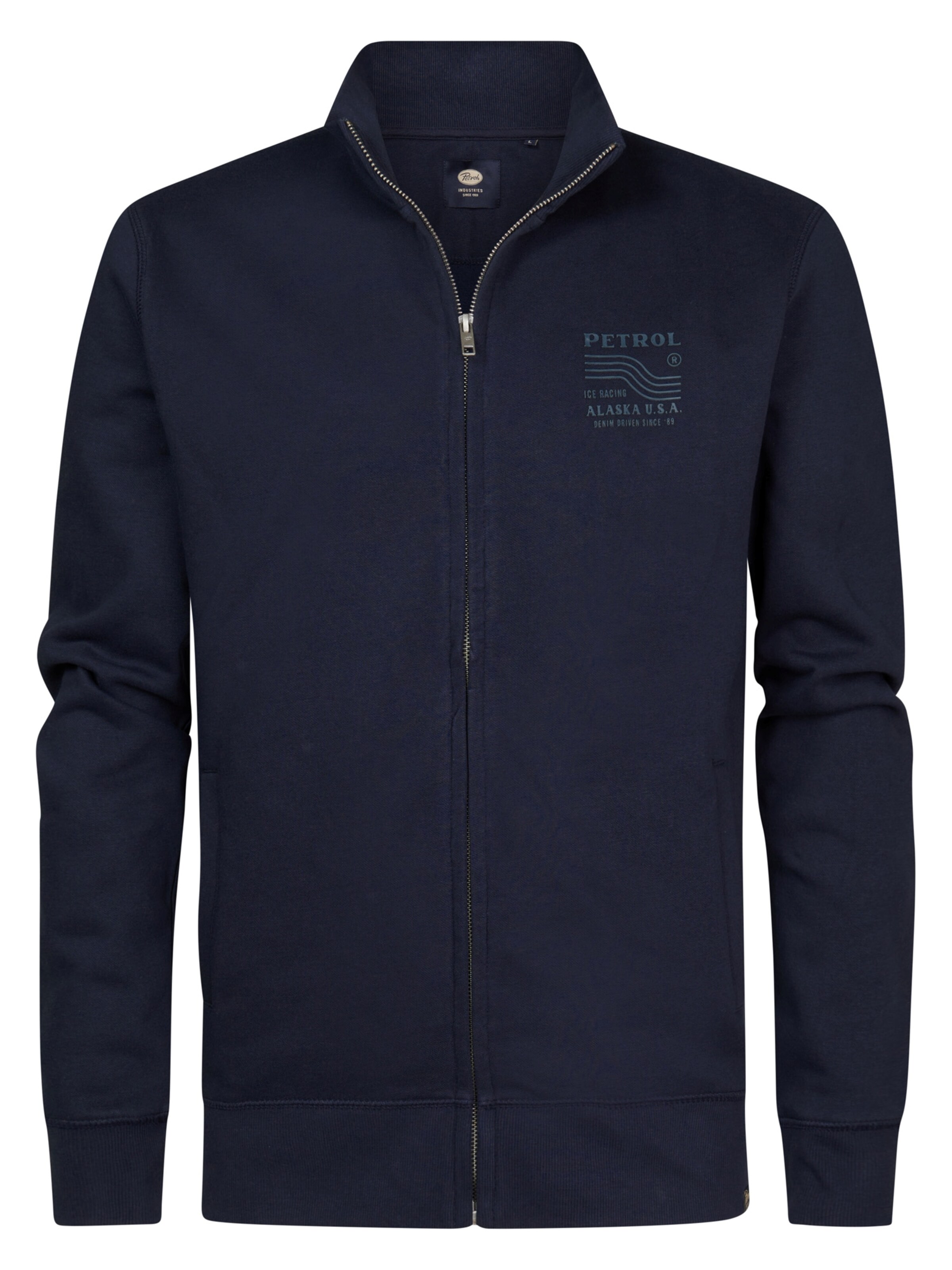 Petrol Industries Sweatjacke in Blau: Vorderseite