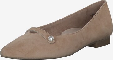 Paul Green Ballet Flats in Brown: front