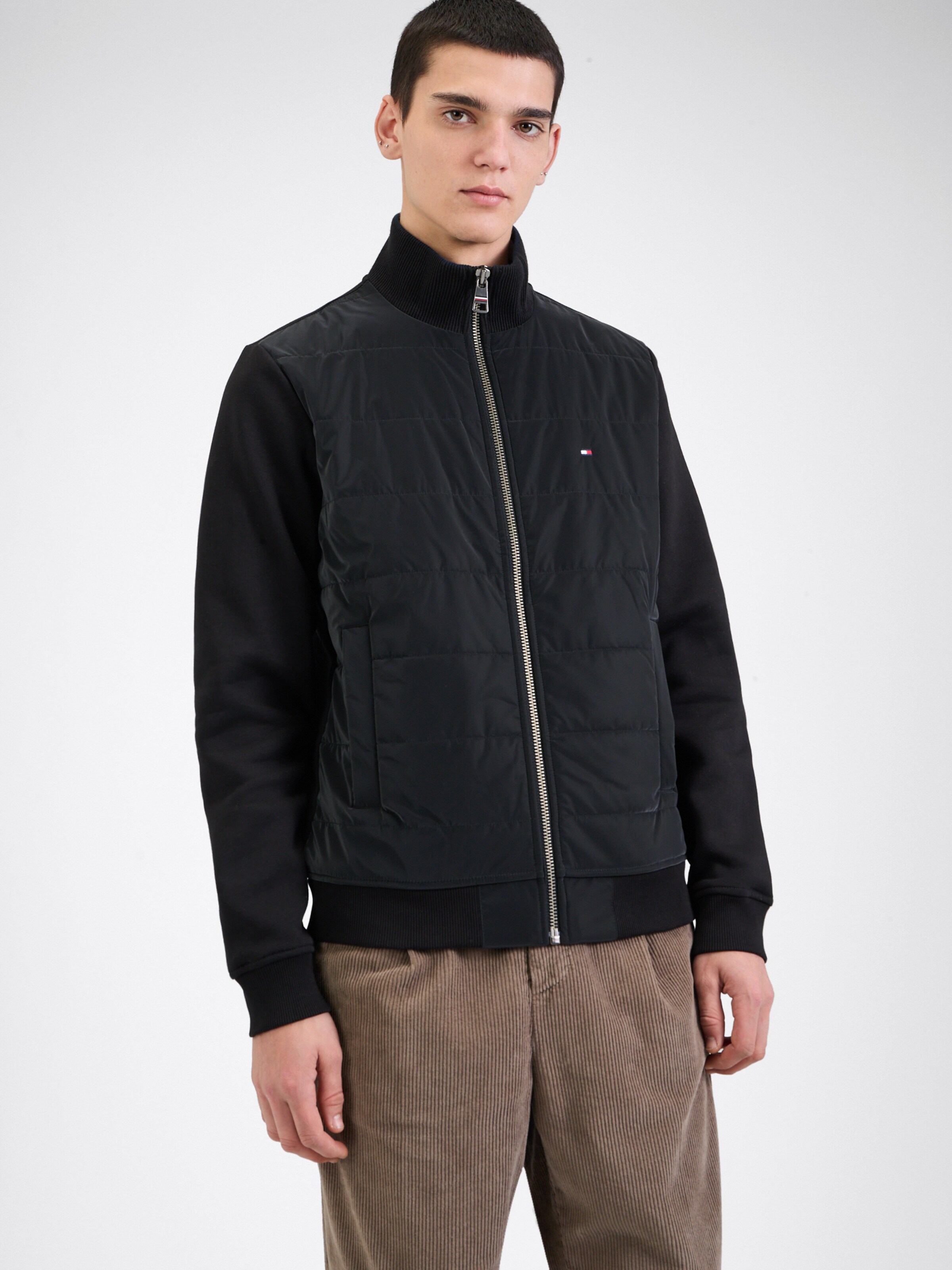 TOMMY HILFIGER Zip Up Hoodie in Black ABOUT YOU