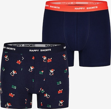 Happy Shorts Underpants 'Xmas' in Blue: front