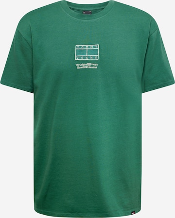 T-Shirt Tommy Jeans en vert : devant