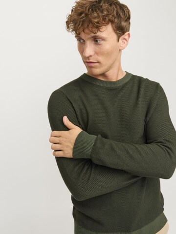 JACK & JONES Pullover 'JJEGlobe' in Grün