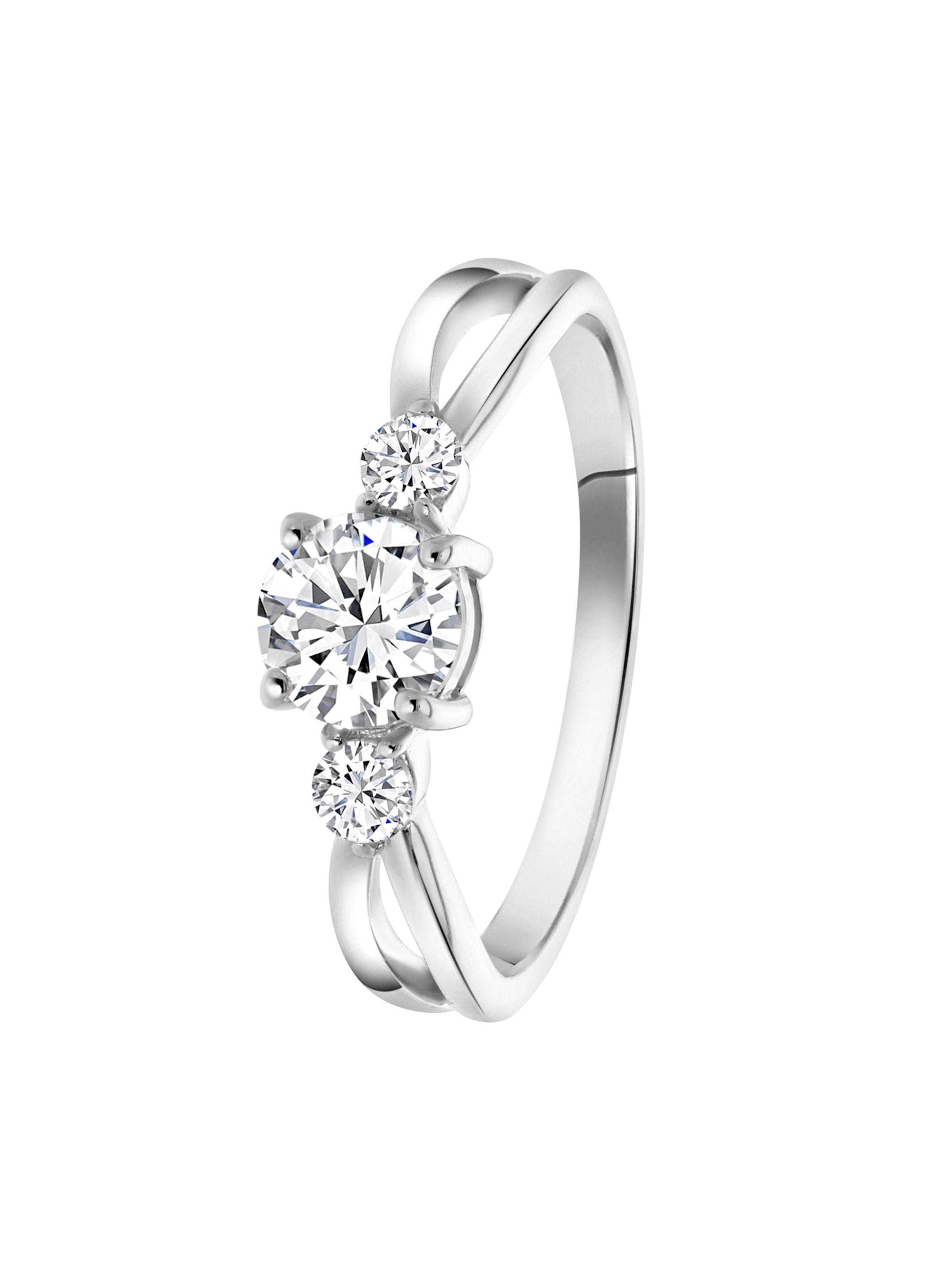 Lucardi Ring in Zilver: voorkant