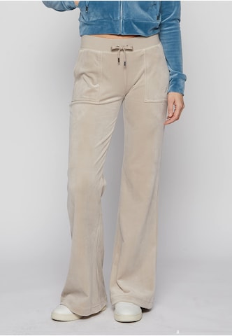 Juicy Couture Расклешенный Штаны 'Layla' в Бежевый: спереди