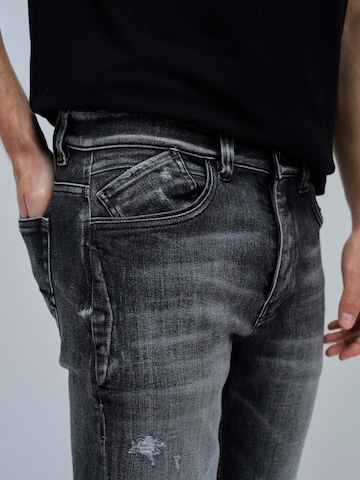 Coupe slim Jean Salsa Jeans en noir