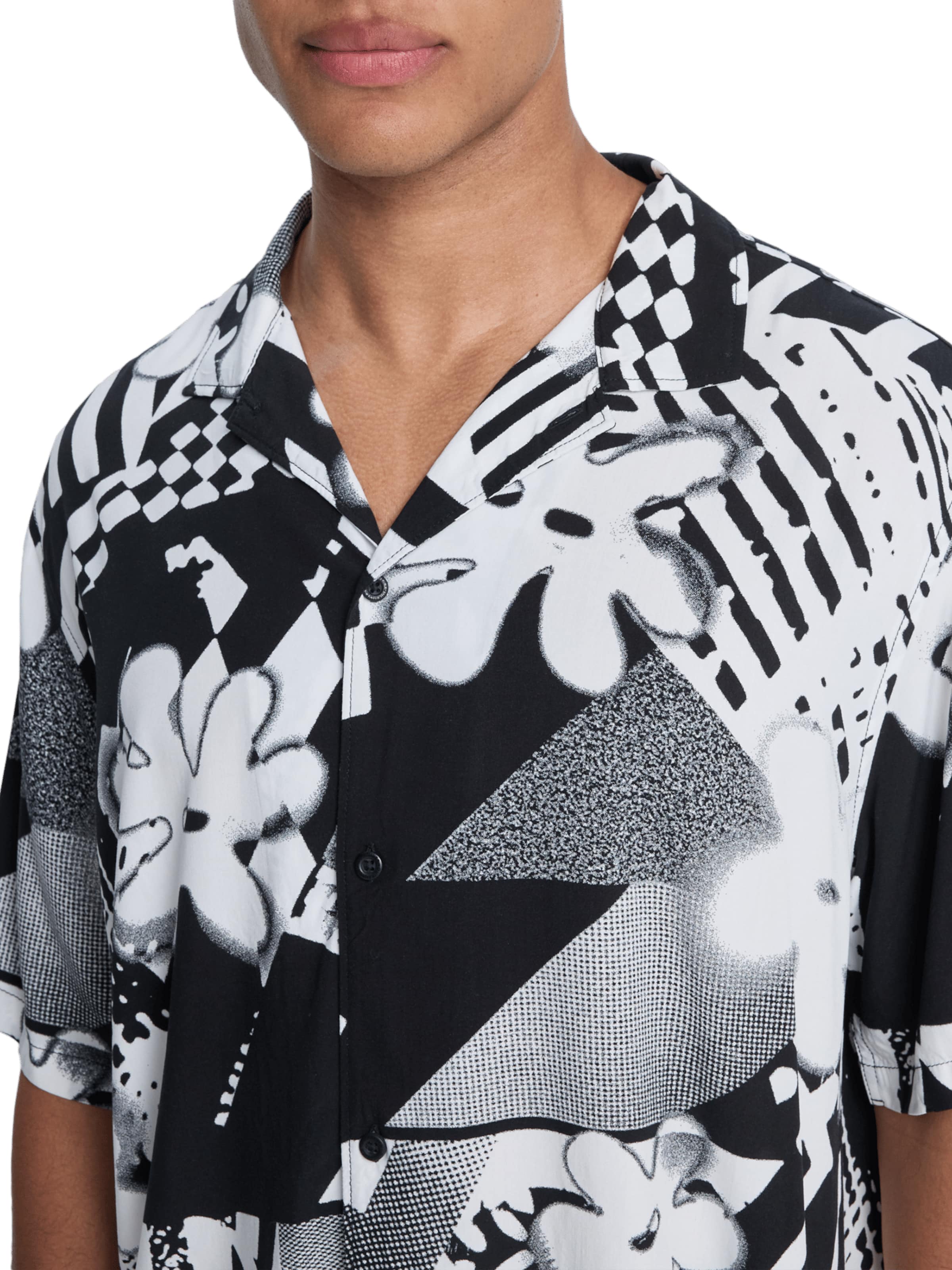 QUIKSILVER Comfort fit Button Up Shirt 'Paradise' in Black