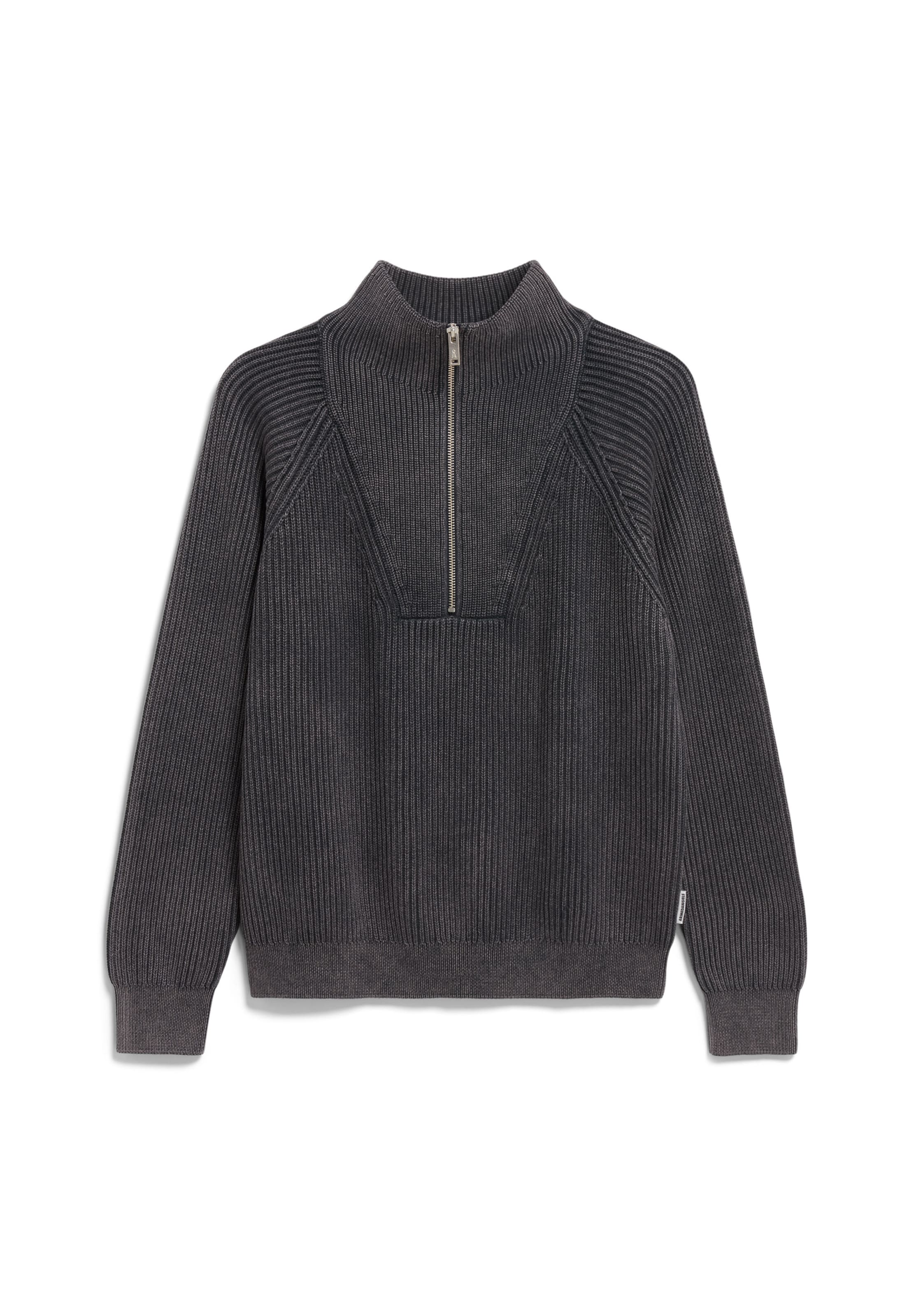 ARMEDANGELS Strickpullover RONYIAAS GMT DYE in Schwarz: Vorderseite