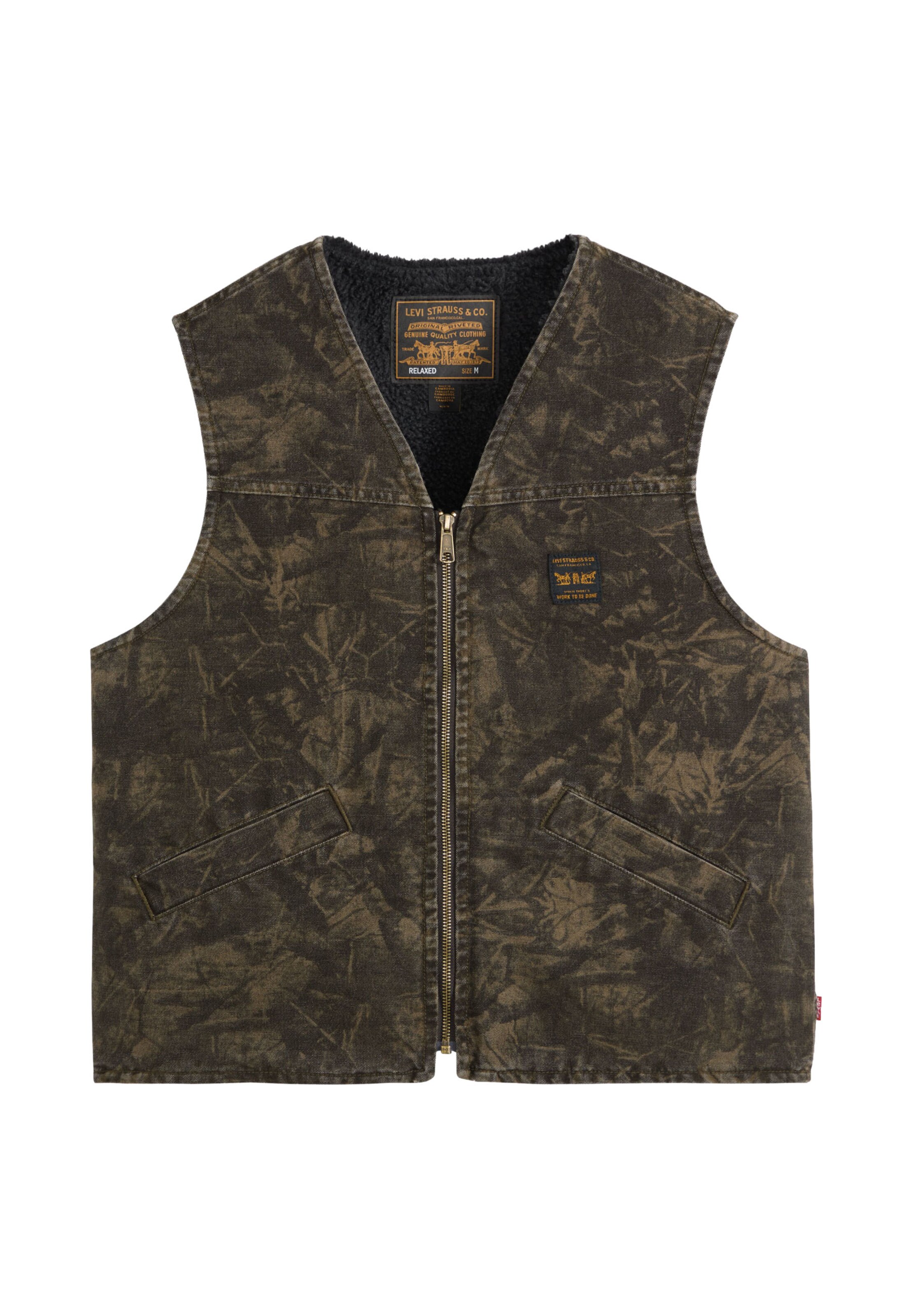 LEVI'S ® Weste 'SARATOGA' in Grün: Vorderseite