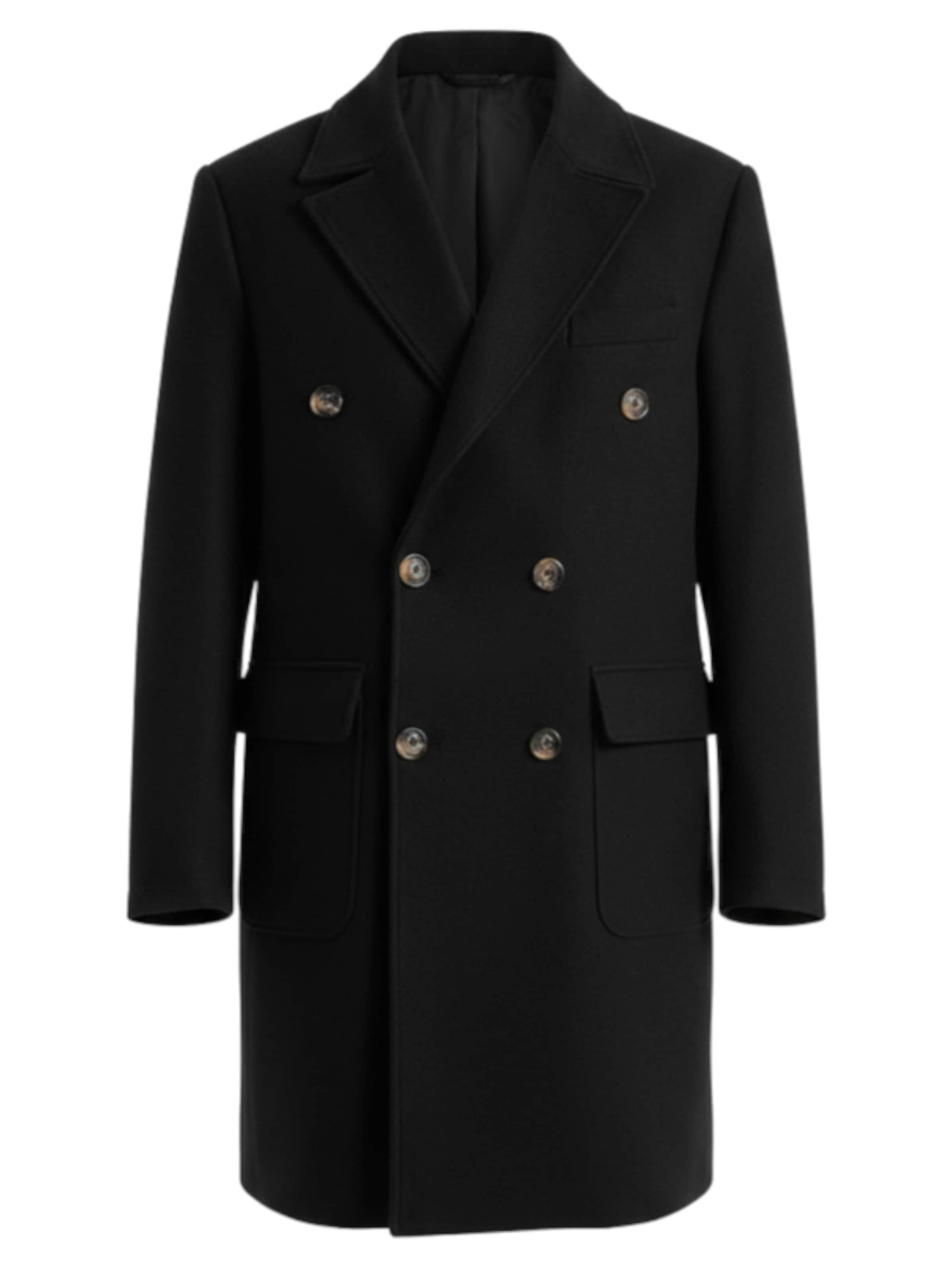 Ombre Mantel in Schwarz: Vorderseite