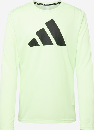 ADIDAS PERFORMANCE T-Shirt fonctionnel 'RUN IT' en citron vert / noir, Vue avec produit