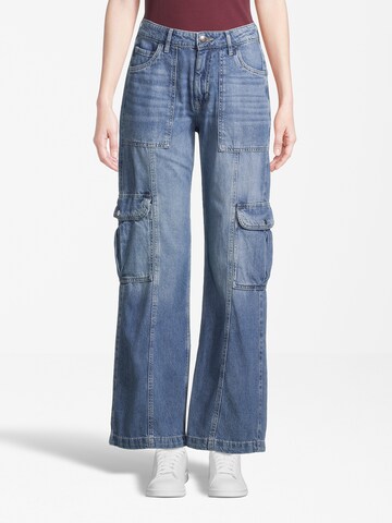 AÉROPOSTALE Wide Leg Cargojeans i blå: forside