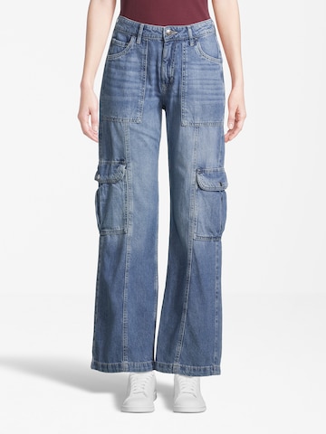 Wide Leg Jeans cargo AÉROPOSTALE en bleu : devant