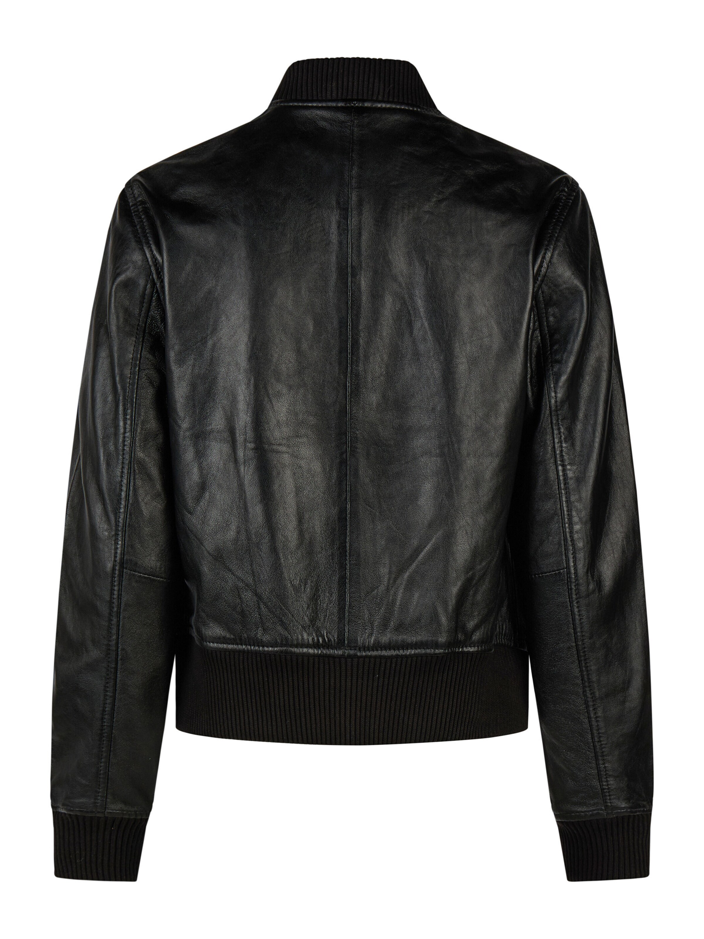 Apple of Eden Lederjacke in Schwarz