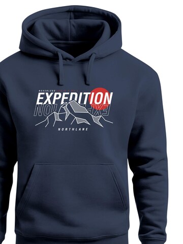 Neverless Sweatshirt 'Expedition Northlane' in Blue