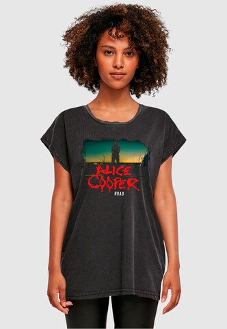 Merchcode Shirt 'Alice Cooper - Back Road' in Schwarz: predná strana