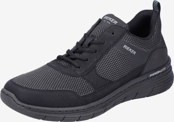 Rieker Platform trainers in Black: front