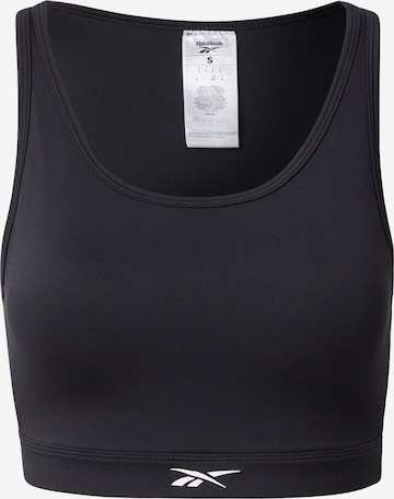 Reebok Бюстие Спортен сутиен в черно: отпред