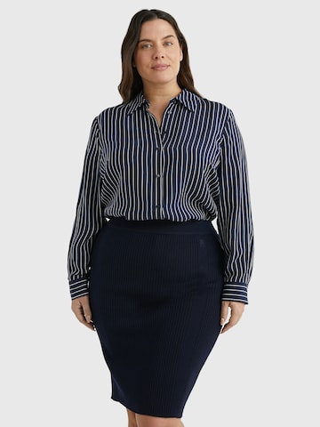 Tommy Hilfiger Curve Blouse in Blue: front