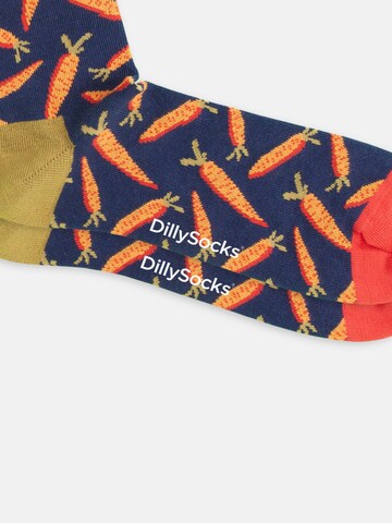 DillySocks Socks 'Food Lover Pack - Carrot Cake, Avocado Field, Hot Chilli' in Mixed colors