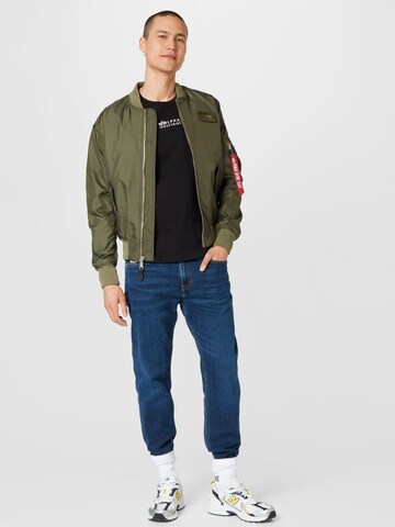 ALPHA INDUSTRIES Póló - fekete