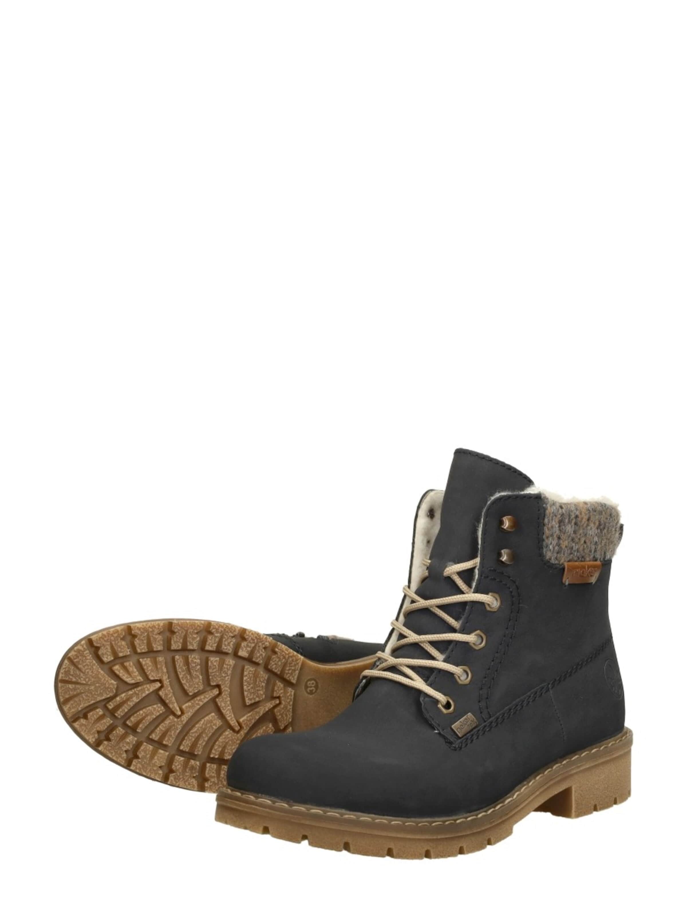 Rieker Veterlaarsjes 'Veterschoenen Hoog' in Blauw