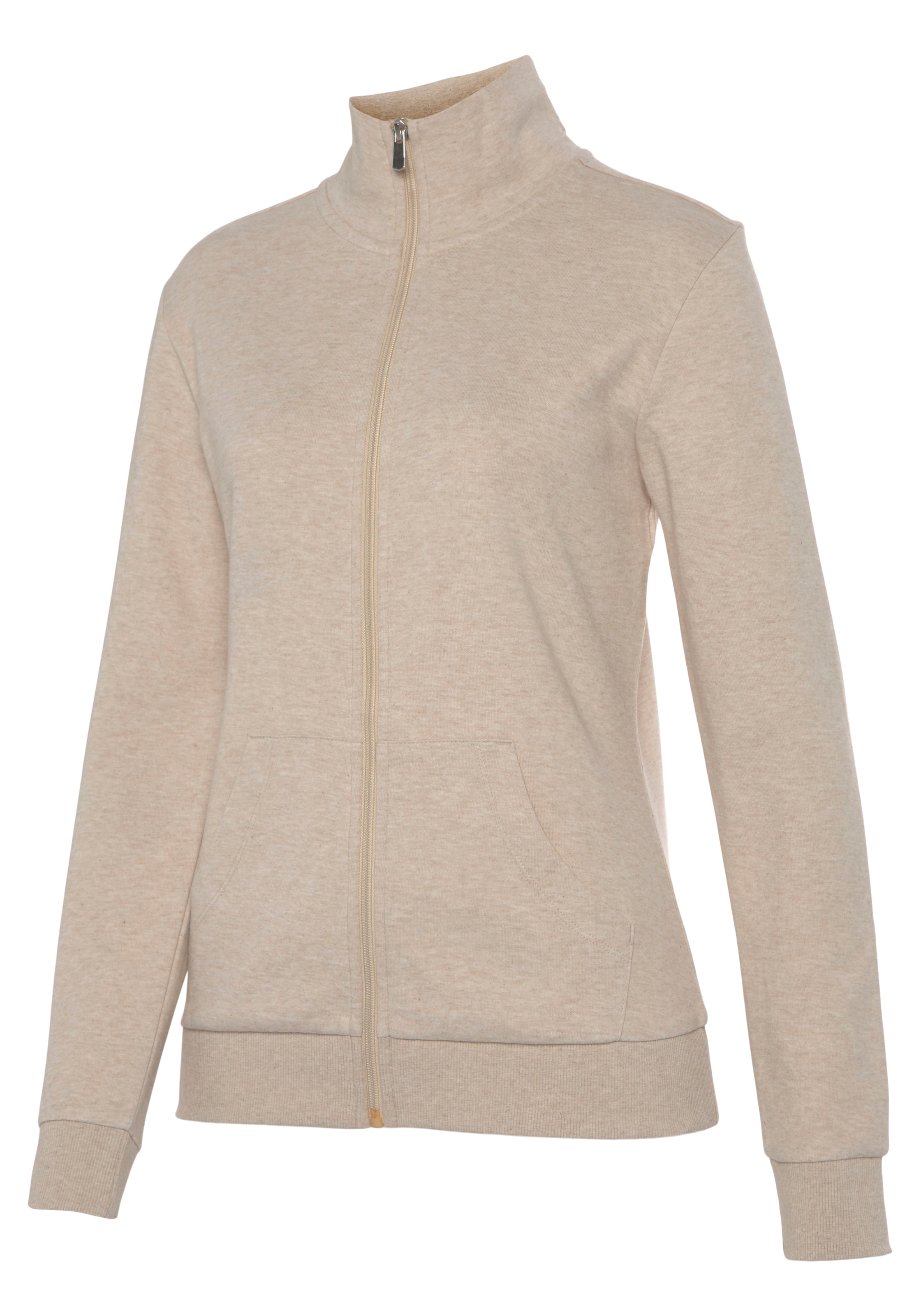 BENCH Zip-Up Hoodie in Beige
