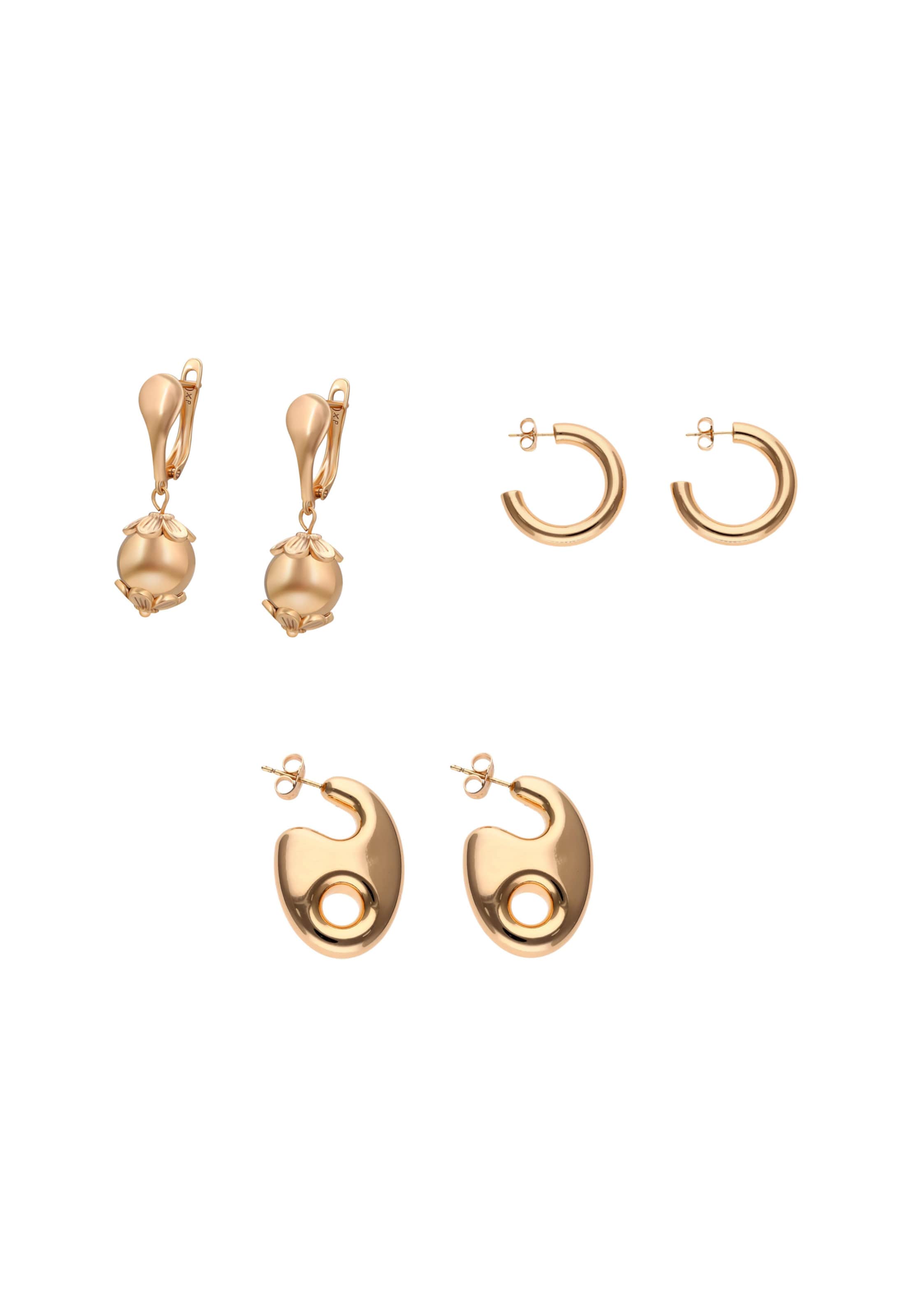 faina Earrings in Gold: front
