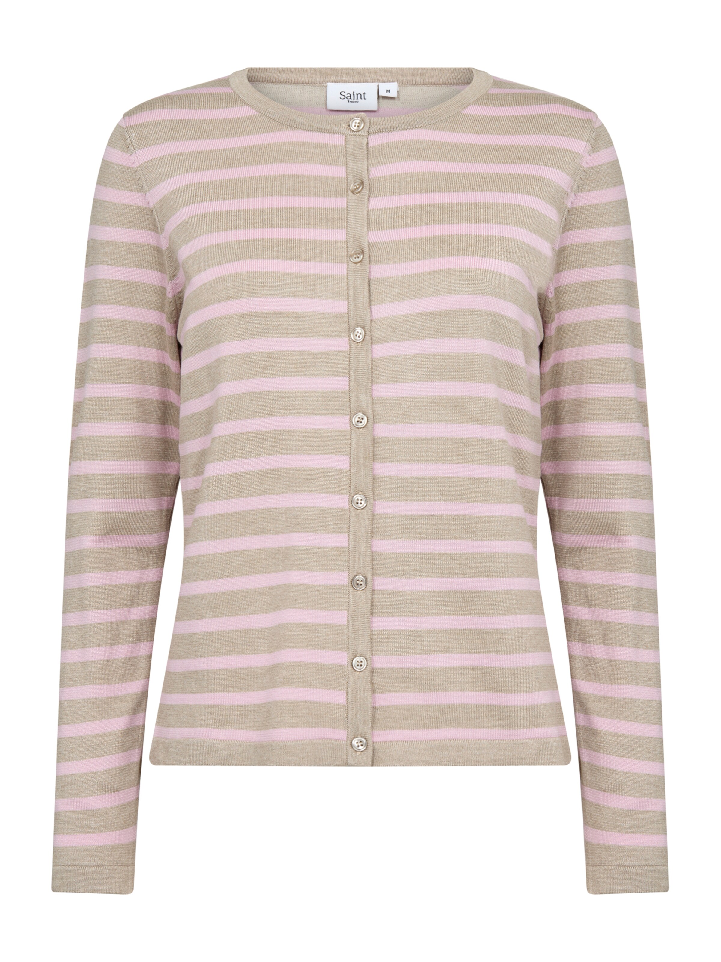 SAINT TROPEZ Strickjacke 'Mila' in Beige: Vorderseite
