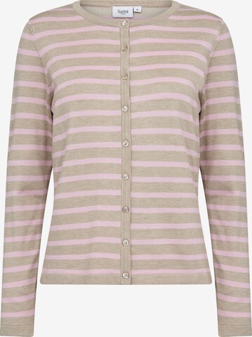 SAINT TROPEZ Strickjacke 'Mila' in Beige: Vorderseite